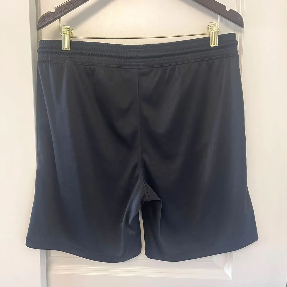 Messi Mens Athletic Fleece Black Active Jersey Pant Sports Shorts Size M - Picture 3 of 9